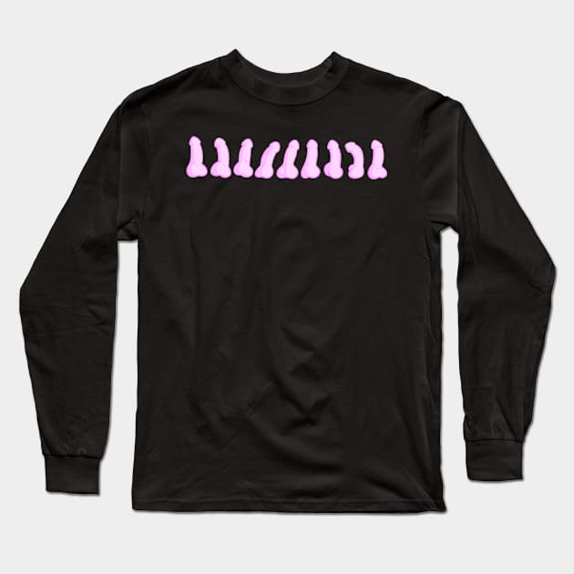 Magical marching dildos Long Sleeve T-Shirt by zombieroomie